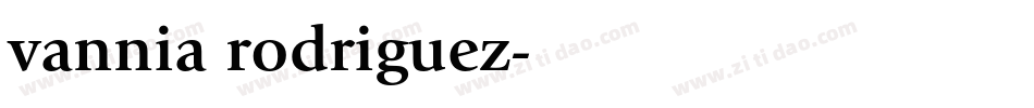 vannia rodriguez字体转换